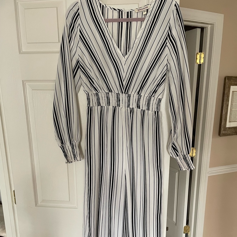Black and white jumpsuit